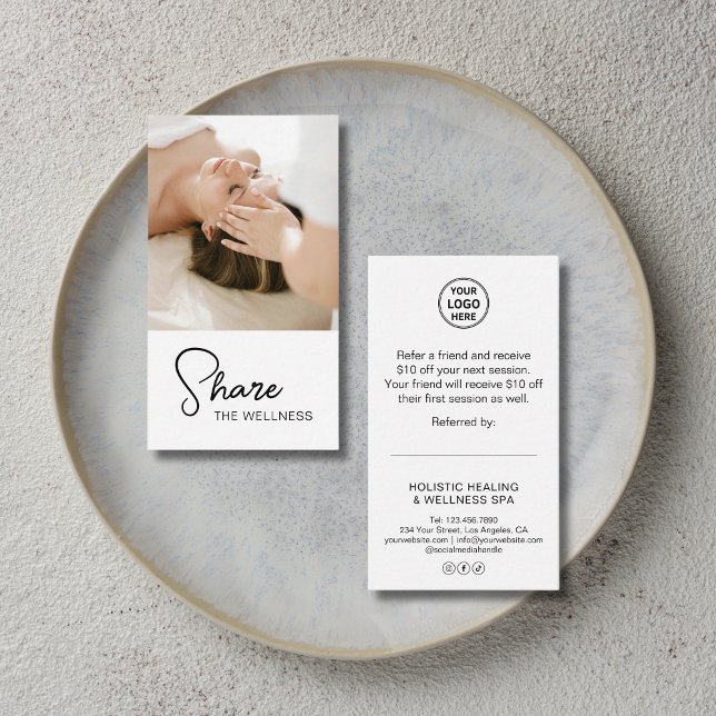 Cartão De Indicação Health Coach Holistic Therapist (Health Coach Holistic Therapist Referral Card)