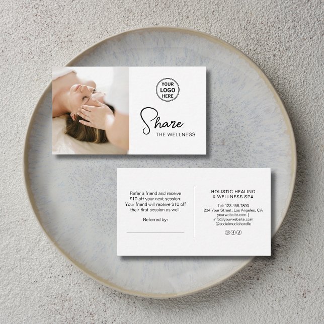 Cartão De Indicação Holistic Therapist Health Coach (Holistic Therapist Health Coach Referral Card)