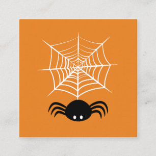 Cartão De Indicação Ilustração Assustadora de Aranha de Halloween