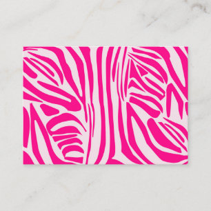 Cartão De Indicação Impressão zebra rosa