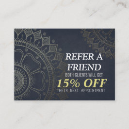 Cartão De Indicação Instrutor de Meditação YOGA Mandala Dourado