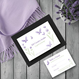 Cartão De Indicação Lavender Business Branding