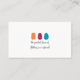 Cartão De Indicação Lealdade a Unhas Amarelas Neon Pink Teal