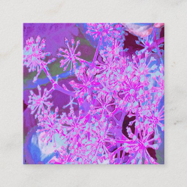 Cartão De Indicação Legal Abstrato na Natureza, em Rosa Quente e Roxo (Frente)