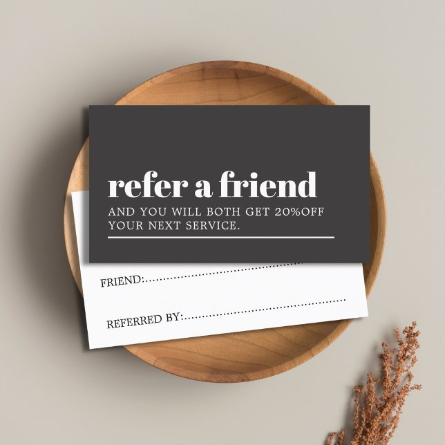 Cartão De Indicação Legal Cinza Escura Salão de Bela Branca (Criador carregado)