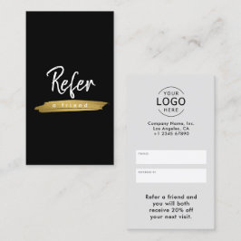 Cartão De Indicação Logotipo corporativo mínimo e simples