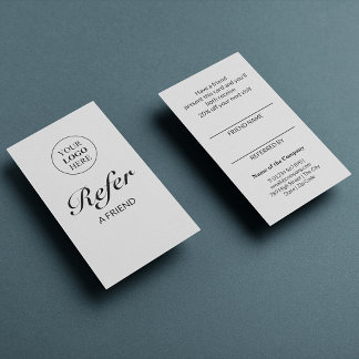 Cartão De Indicação Logotipo Promocional Personalizado – Sem Pedido Mí