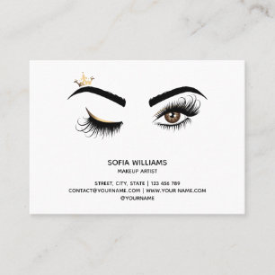 Cartão De Indicação Longa Bela Lashes Piscar os olhos Coroa de Olhos D