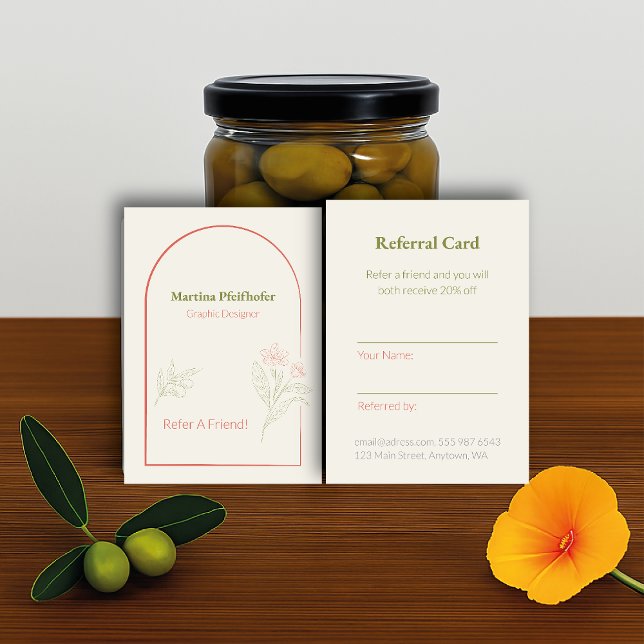 Cartão De Indicação Mediterranean & Elegant (Criador carregado)