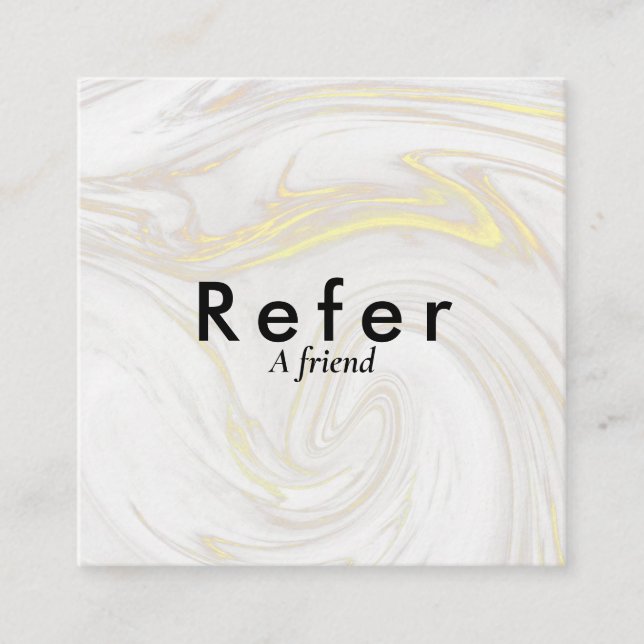 Cartão De Indicação Negócios modernos e simples do Marble (Frente)