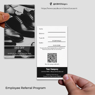 Cartão De Indicação Nova Recompensa de Empregado de Desconto do Client