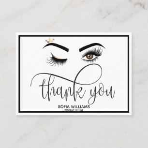 Cartão De Indicação Olho bonito de Brown do piscar os olhos com