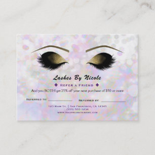 Cartão De Indicação Os chicotes iridescentes do Shimmer consultam