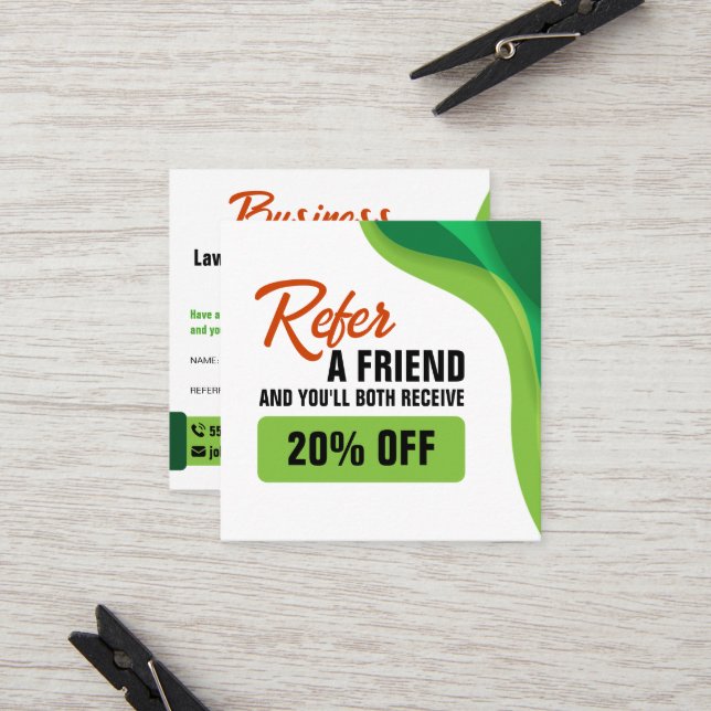 Cartão De Indicação Paisagem Verde e Laranja do Ministério Público (Frente/Verso In Situ)