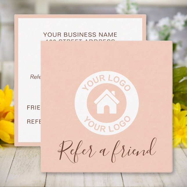 Cartão De Indicação Pele Elegante Simples Rosa (Criador carregado)