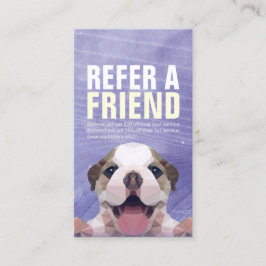 Cartão De Indicação Pet Care de Cão Baixo Sentado Banho e Almoço