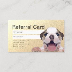 Cartão De Indicação Pet Care Sitting Bathing & Grooming Referards