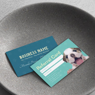 Cartão De Indicação Pet Care Sitting Bathing & Grooming Referards