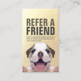 Cartão De Indicação Pet Care Sitting Bathing & Grooming Refercard