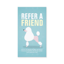 Pet Care Sitting Bathing & Grooming Refercard