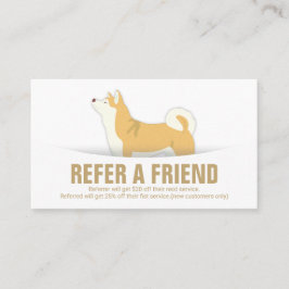 Cartão De Indicação Pet Care Sitting Bathing & Grooming Refercard