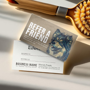 Cartão De Indicação Pet Care Sitting Bathing & Grooming Refercard