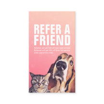 Pet Care Sitting Bathing & Grooming Refercard