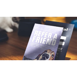 Cartão De Indicação Pet Care Sitting Bathing Grooming Salon Comida Com