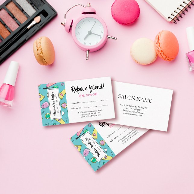 Cartão De Indicação Portas de Maqueamento Retroativa | Consultar um am (Criador carregado)