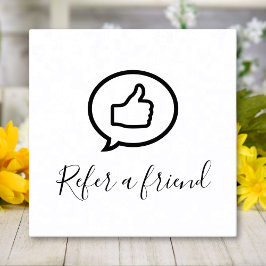 Cartão De Indicação Preto e Branco Elegante simples