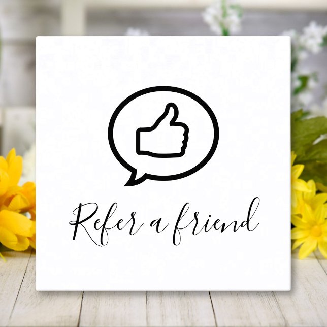 Cartão De Indicação Preto e Branco Elegante simples (Criador carregado)