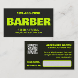 Cartão De Indicação QR do Barbeiro