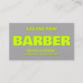 Cartão De Indicação QR Premium de Barbeiro