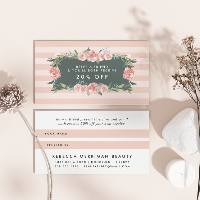 Cartão De Indicação Quadro Floral Antiquado (Criador carregado)