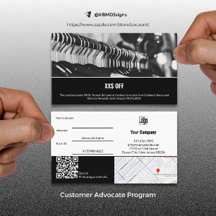 Cartão De Indicação Recompensa ao New Customer Advocate moderno