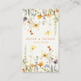 Cartão De Indicação Rustic Wildflower