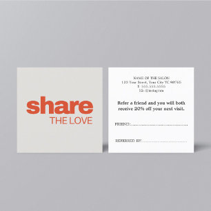 Cartão De Indicação Salão de Bela Branca do Pastel Elegante Minimalist