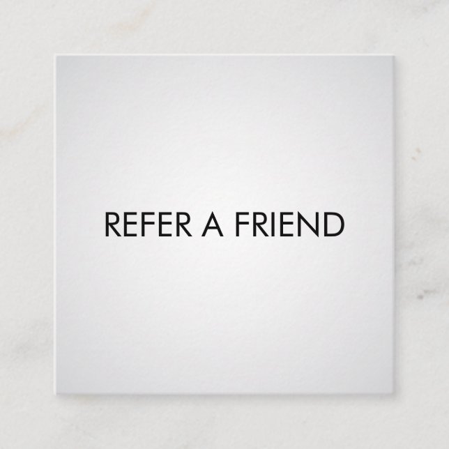 Cartão De Indicação Salão de Bela Branca Elegante Moderno (Frente)