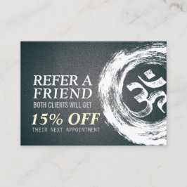 Cartão De Indicação Símbolos OM ZEN do Instrutor de Meditação YOGA