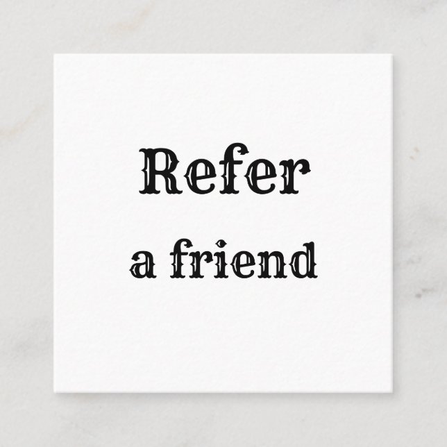 Cartão De Indicação simples e mínimo adicionar a consulta salon do rep (Frente)