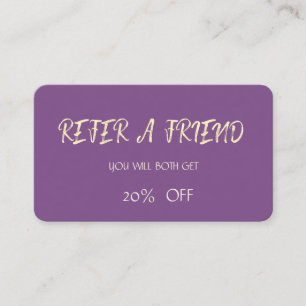 Cartão de Indicação Simples Moderno e Elegante