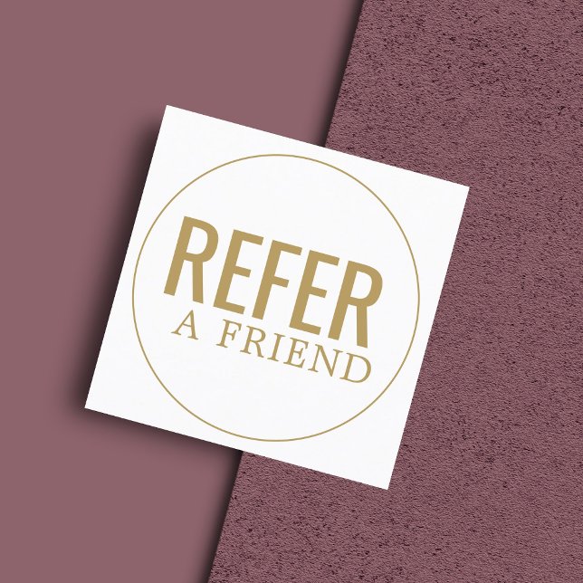 Cartão De Indicação Simples Salão de Beleza do Ouro Elegante (Criador carregado)