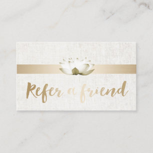 Cartão De Indicação TERMAS elegantes do salão de beleza da terapia do