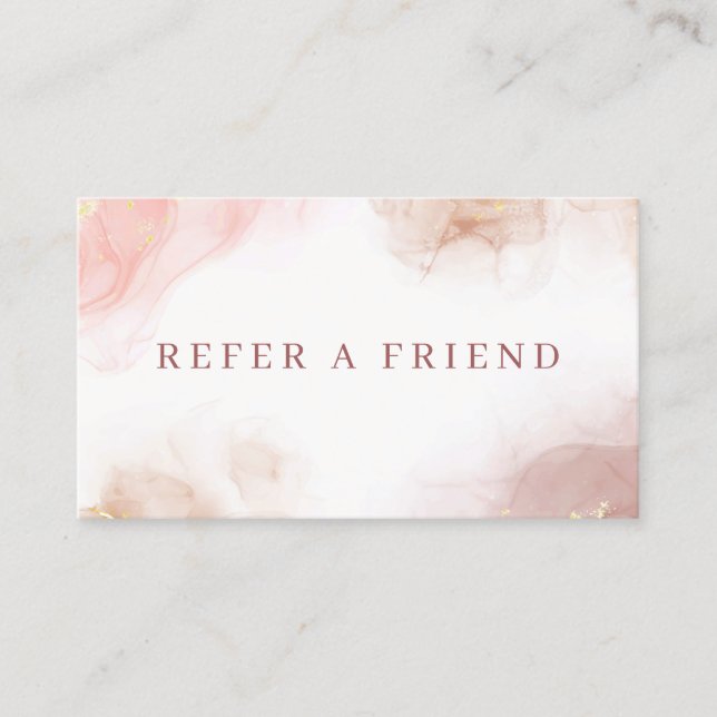 Cartão De Indicação Tinta de álcool líquido de abstrato (Frente)