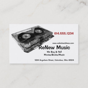 Cartão de indústria musical do design 1 da cassete