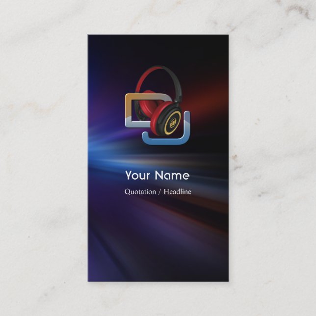 Cartão de indústria musical do DJ (Frente)