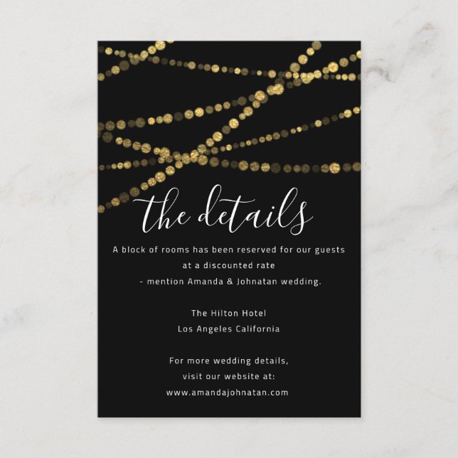 Cartão de Informação Acompanhante Detalhes do Casa (Frente)