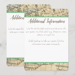 Cartão de Informação Adicional Mapa Vintage