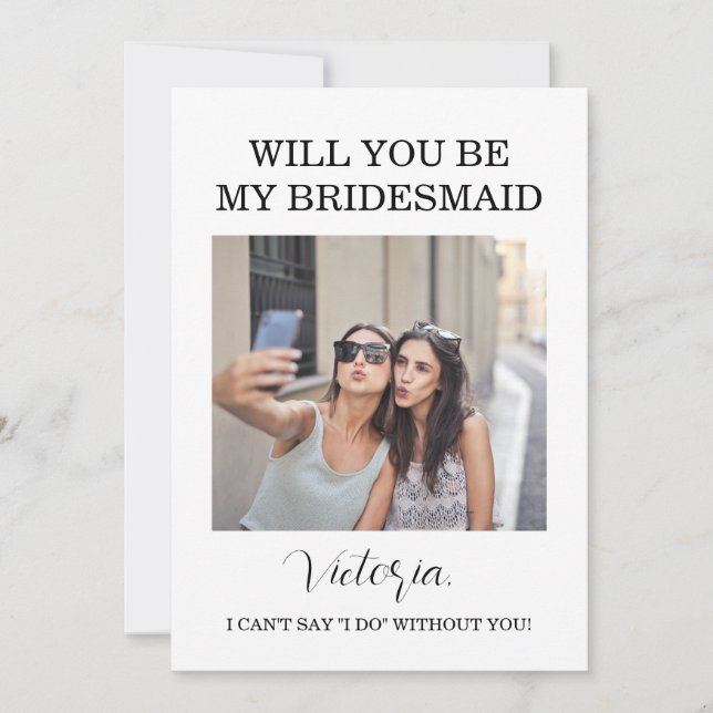 Cartão de Informação de Bridesmaid da Floresta Woo (Frente)