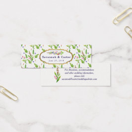 Cartão de Informação de Casamento das Flores de Ve